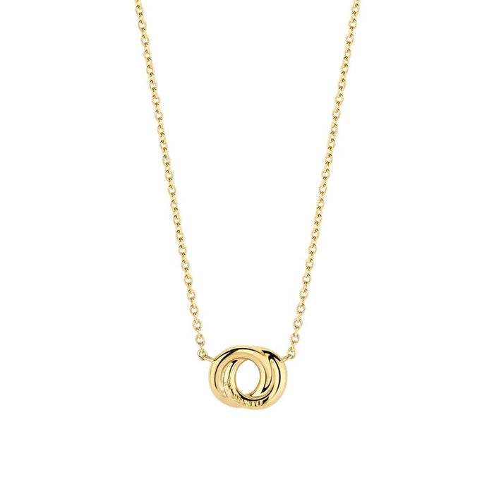 Ti Sento 'Interlocking Rings' Sterling Silver & Gold Plated Necklace 3915BY - Jewellery - Ti Sento - Bumbletree