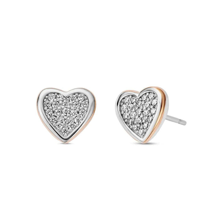 Clogau Forever Yours Sterling Silver Love Heart Stud Earrings - Jewellery - Clogau - Bumbletree