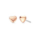 Clogau Forever Yours Sterling Silver & Rose Gold Love Heart Stud Earrings - Jewellery - Clogau - Bumbletree