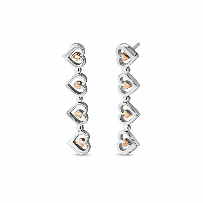 Clogau Tree of Life Heart Drop-Stud Earrings - Jewellery - Clogau - Bumbletree