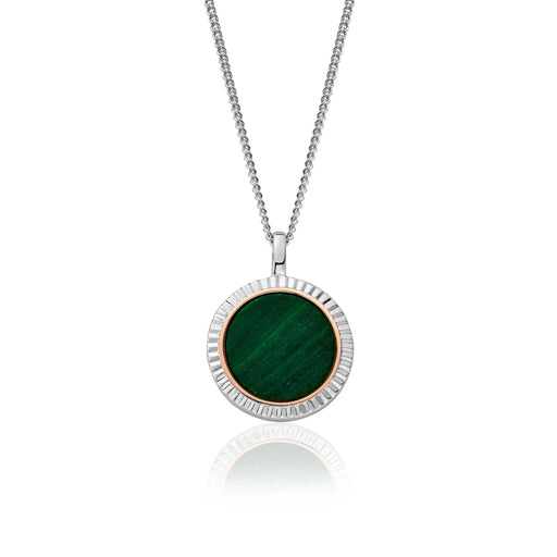 Clogau Reflections of Padarn Silver and Malachite Pendant - Jewellery - Clogau - Bumbletree