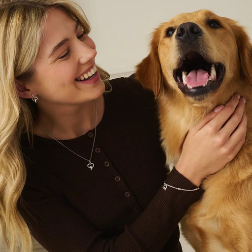 Clogau Paw Print Heart Stud Earrings - Jewellery - Clogau - Bumbletree