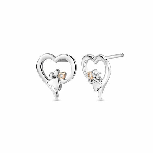 Clogau Paw Print Heart Stud Earrings - Jewellery - Clogau - Bumbletree