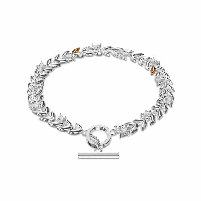 Clogau Royal T-Bar Sterling Silver Bracelet with Swarovski Zirconia