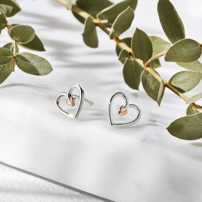 Tree Of Life Heart Stud Earrings - Jewellery - Clogau - Bumbletree