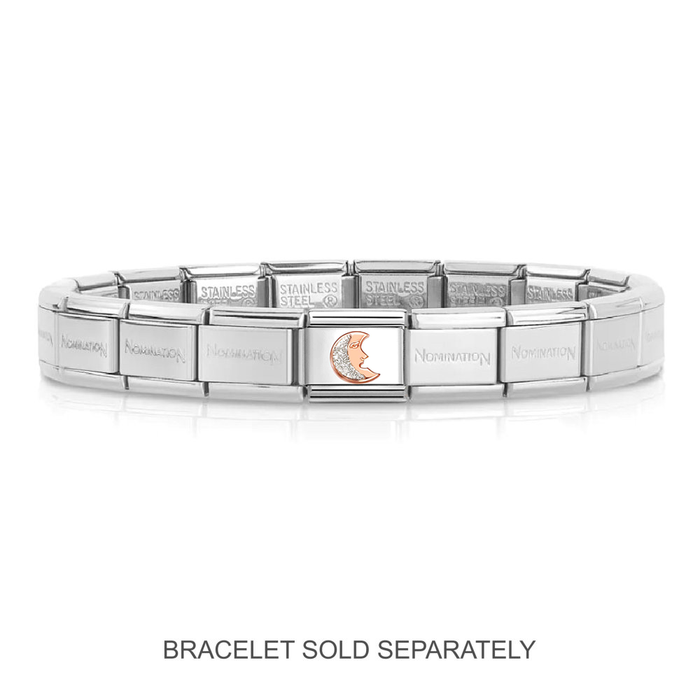 NOMINATION Classic Rose Gold Glitter Moon Charm