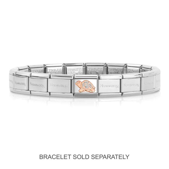 NOMINATION Classic Rose Gold Glitter Turtle Charm