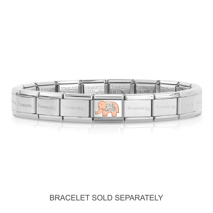 NOMINATION Classic Rose Gold Glitter Elephant Charm