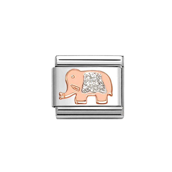 NOMINATION Classic Rose Gold Glitter Elephant Charm