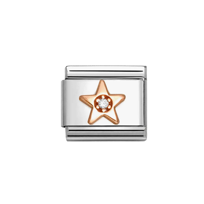 NOMINATION Classic Rose Gold CZ Star Charm - Charms - Nomination - Bumbletree
