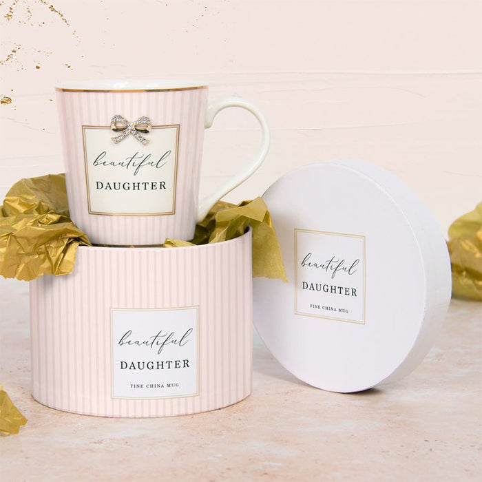 'Beautiful Daughter' Fine China Mug - Gifts - Bumbletree - Bumbletree