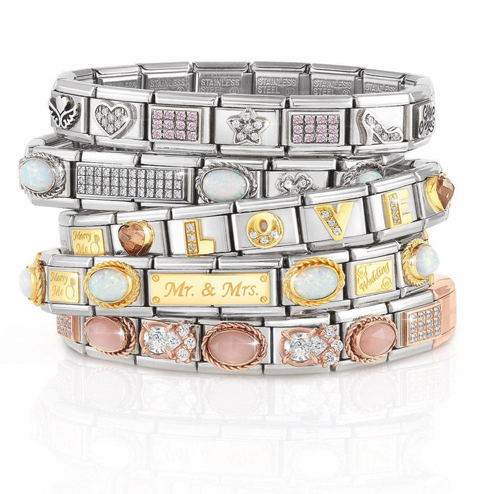NOMINATION Classic Pink Daisy With Round CZ Charm - Charms - Nomination - Bumbletree