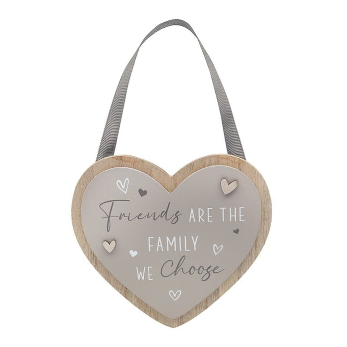 'Friends' Wooden Hanging Heart Ornament Plaque - Gifts - Bumbletree - Bumbletree