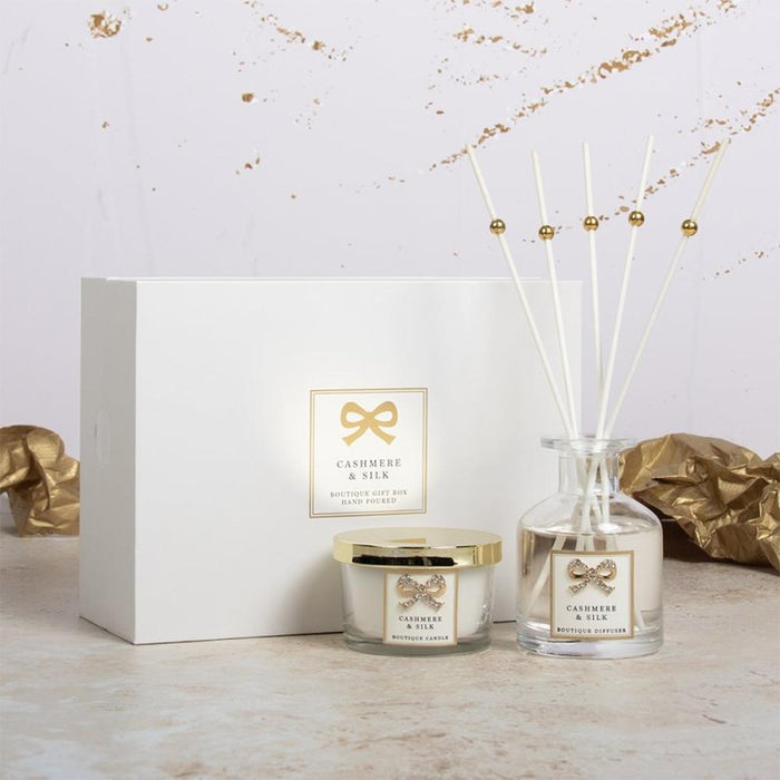 Desire Cashmere & Silk Boutique Candle & Reed Diffuser Set - Home Fragrance - Bumbletree - Bumbletree