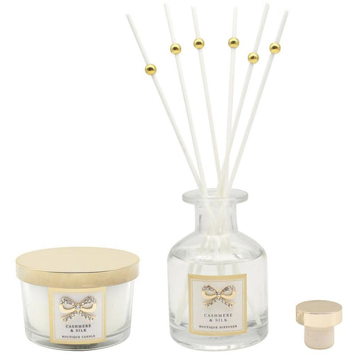 Desire Cashmere & Silk Boutique Candle & Reed Diffuser Set - Home Fragrance - Bumbletree - Bumbletree