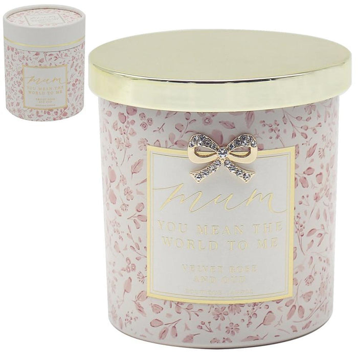 'Mum You Mean The World To Me' Velvet Rose & Oud Boutique Candle - Home Fragrance - Bumbletree - Bumbletree