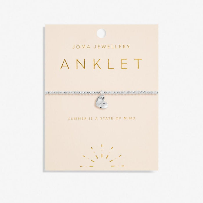 Joma Jewellery Hammered Heart Anklet - Jewellery - Joma Jewellery - Bumbletree
