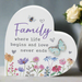'Family' Wooden Heart Ornament Plaque - Gifts - Bumbletree - Bumbletree