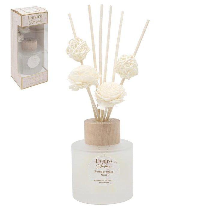 Desire Pomegranate Noir Luxury Floral Reed Diffuser - 200ml - Home Fragrance - Bumbletree - Bumbletree