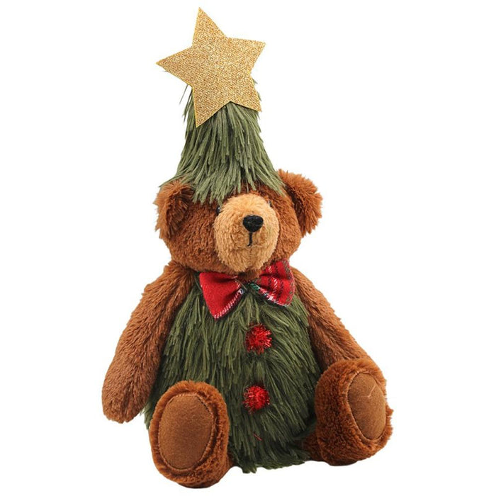 Sitting Bear With Christmas Tree Outfit Ornament Decoration - Homeware - Bumbletree - Bumbletree