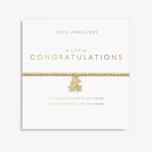 Joma Jewellery Gold A Little 'Congratulations' Bracelet - Jewellery - Joma Jewellery - Bumbletree