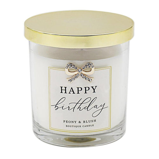 'Happy Birthday' Peony & Blush Boutique Candle - Home Fragrance - Bumbletree - Bumbletree