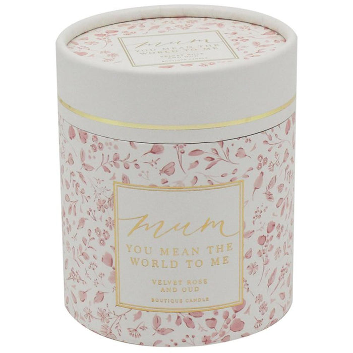 'Mum You Mean The World To Me' Velvet Rose & Oud Boutique Candle - Home Fragrance - Bumbletree - Bumbletree