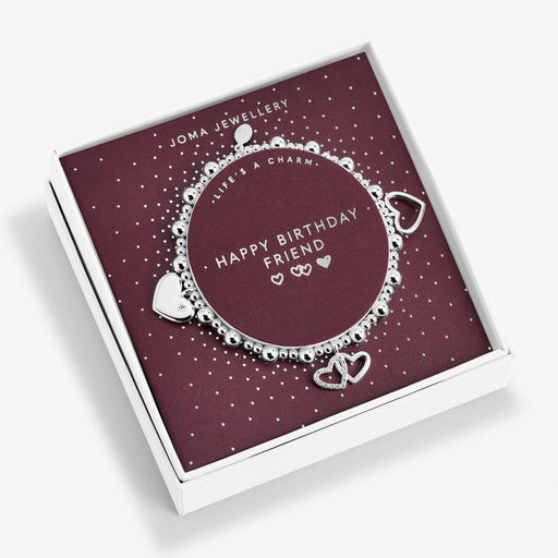 Joma Jewellery Life's A Charm 'Happy Birthday Friend' Bracelet - Jewellery - Joma Jewellery - Bumbletree