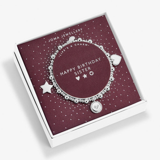 Joma Jewellery Life's A Charm 'Happy Birthday Sister' Bracelet - Jewellery - Joma Jewellery - Bumbletree