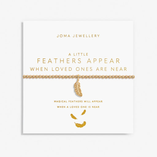Joma Jewellery Gold A Little 'Feathers Appear When Loved Ones Are Near' Bracelet - Jewellery - Joma Jewellery - Bumbletree