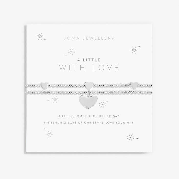 Joma Jewellery Set of 2 "A Little Merry Christmas" Heart Bracelets - Jewellery - Joma Jewellery - Bumbletree