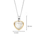 Ti Sento 'Mother of Pearl Heart' Sterling Silver & Gold Plated Necklace 6807MW - Jewellery - Ti Sento - Bumbletree