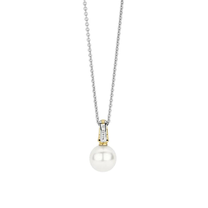 Ti Sento 'Pearl' Sterling Silver & Gold Plated Necklace 6835YP - Jewellery - Ti Sento - Bumbletree