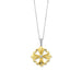 Ti Sento 'Clover' Sterling Silver & Gold Plated Necklace 6839ZY - Jewellery - Ti Sento - Bumbletree