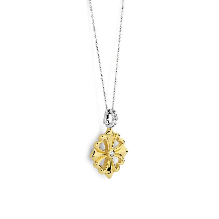 Ti Sento 'Clover' Sterling Silver & Gold Plated Necklace 6839ZY - Jewellery - Ti Sento - Bumbletree