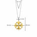 Ti Sento 'Clover' Sterling Silver & Gold Plated Necklace 6839ZY - Jewellery - Ti Sento - Bumbletree