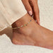 Joma Jewellery Multi Stone Gold Anklet - Jewellery - Joma Jewellery - Bumbletree