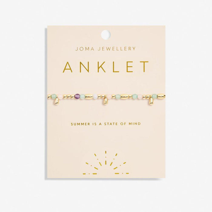 Joma Jewellery Multi Stone Gold Anklet - Jewellery - Joma Jewellery - Bumbletree
