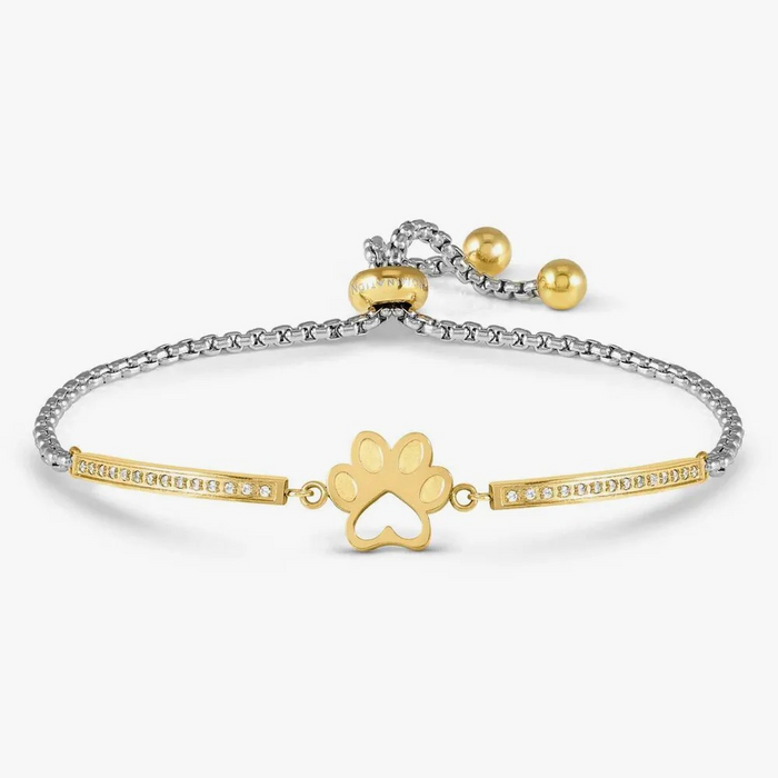 NOMINATION Milleluci Refined Gold Paw Print CZ Bracelet - Jewellery - Nomination - Bumbletree