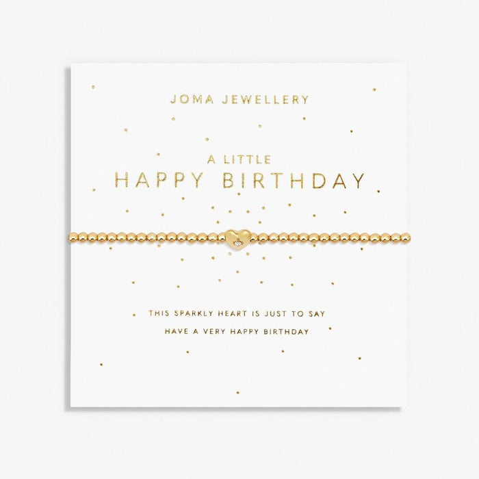 Joma Jewellery Gold A Little 'Happy Birthday' Bracelet - Jewellery - Joma Jewellery - Bumbletree
