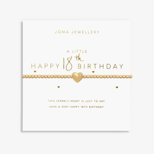 Joma Jewellery Gold A Little 'Happy 18th Birthday' Bracelet - Jewellery - Joma Jewellery - Bumbletree