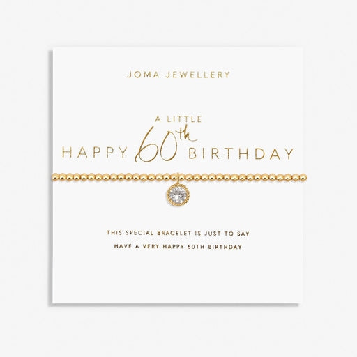 Joma Jewellery Gold A Little 'Happy 60th Birthday' Bracelet - Jewellery - Joma Jewellery - Bumbletree