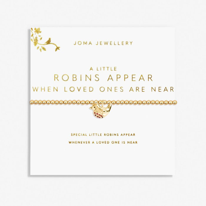 Joma Jewellery Gold A Little 'Robins Appear When Loved Ones Are Near' Bracelet - Jewellery - Joma Jewellery - Bumbletree