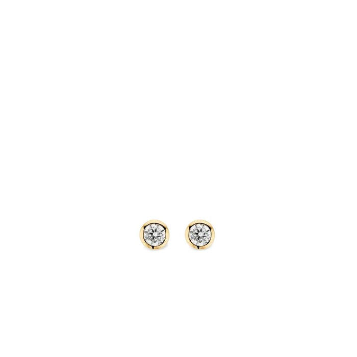 Ti Sento 'Small Round Stud' Sterling Silver & Gold Plated Earrings 7597ZY - Jewellery - Ti Sento - Bumbletree