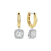 Ti Sento 'Solitaire' Sterling Silver & Gold Plated Earrings 78030ZY - Jewellery - Ti Sento - Bumbletree