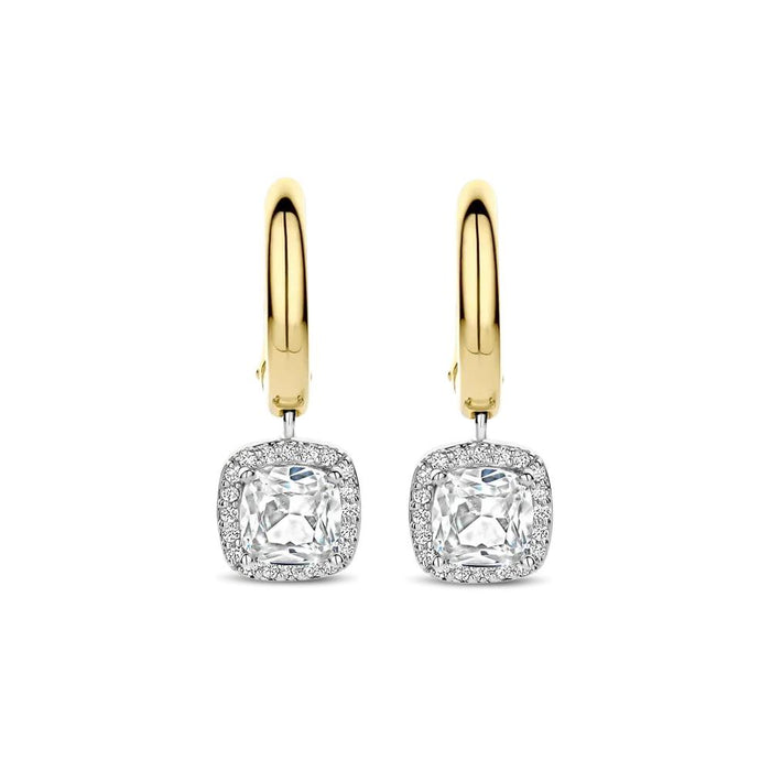 Ti Sento 'Solitaire' Sterling Silver & Gold Plated Earrings 78030ZY - Jewellery - Ti Sento - Bumbletree