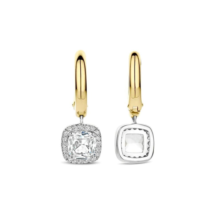 Ti Sento 'Solitaire' Sterling Silver & Gold Plated Earrings 78030ZY - Jewellery - Ti Sento - Bumbletree