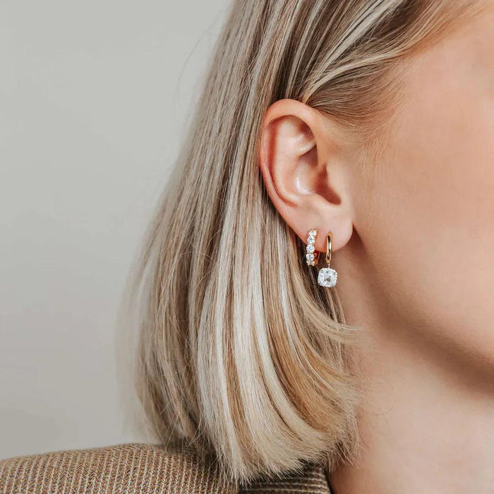 Ti Sento 'Solitaire' Sterling Silver & Gold Plated Earrings 78030ZY - Jewellery - Ti Sento - Bumbletree
