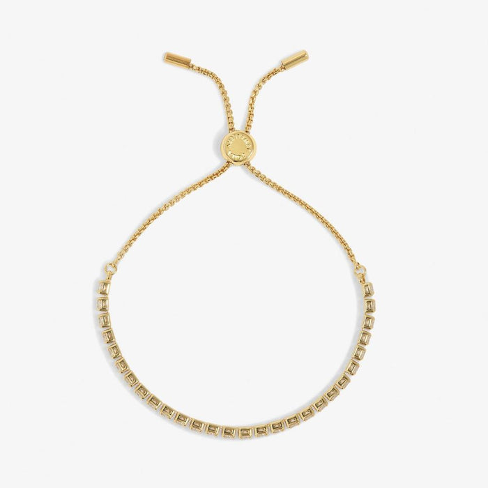 Joma Jewellery Bracelet Bar Square Cubic Zirconia Tennis Gold Bracelet