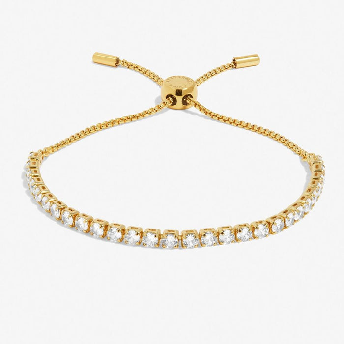 Joma Jewellery Bracelet Bar Square Cubic Zirconia Tennis Gold Bracelet